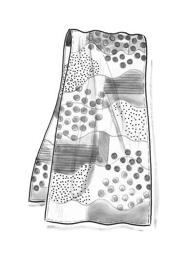 Vävd sjal "Kaan" i ull - ostron