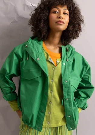 Vävd jacka i ekologisk bomull - basilika