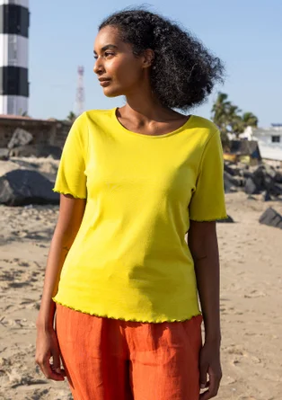 Top "Drop" i ekologisk bomull - dijon