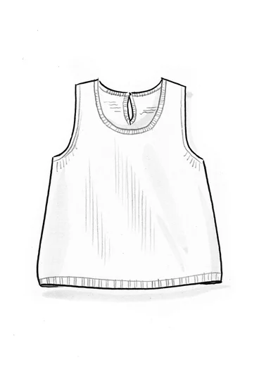 Stickat linne i lin/ekologisk bomull - svart