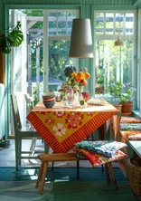 Duk "Soni" i ekologisk bomull - gurkmeja