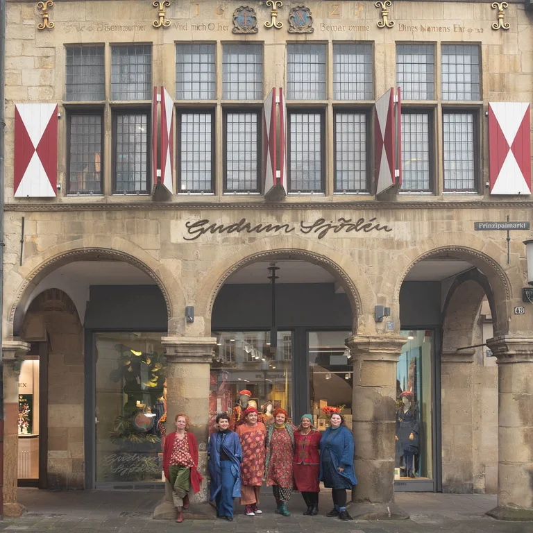 Outside Gudrun Sjödén’s store in Münster.