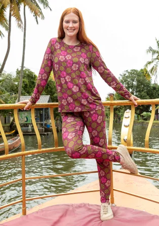 Mönstrade leggings "Cress" i lyocell/elastan - vindruva