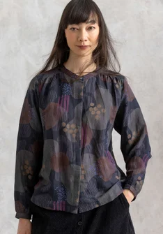 Blus "Fizz" i lin/modal - svart