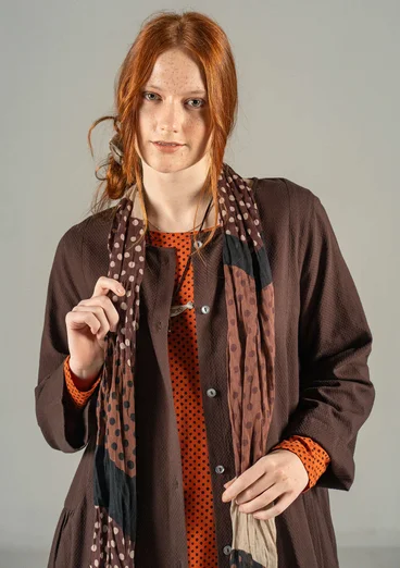 Vävd klänning "Olivia" i ekologisk bomull - mullbär