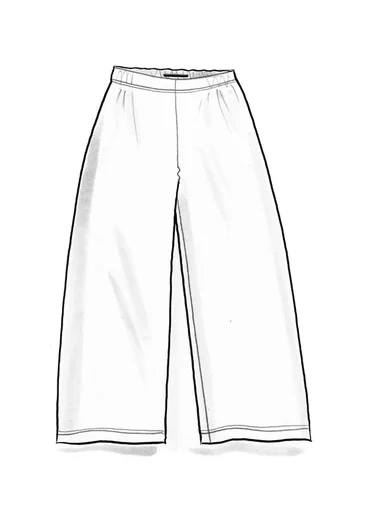 Trikåbyxa i lyocell/elastan - svart