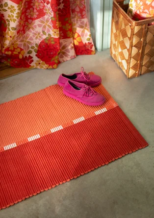 Matta "Meera" i ekologisk bomull - koppar