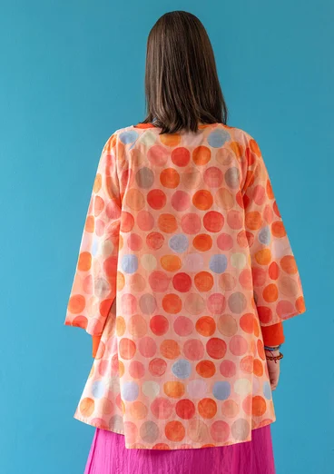 Vävd tunika "Germain" i ekologisk bomull - rosa marmor