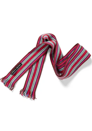 Stickat skärp "Andes" i ekologisk/återvunnen bomull - flerfärgad