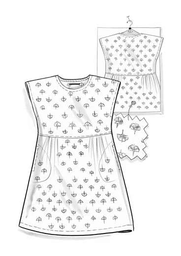 Vävd klänning ”Thistle” i ekologisk bomull - grönt te