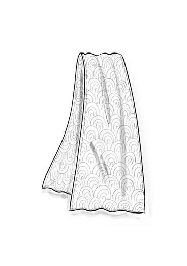 Sjal "Bow" i ekologisk bomull - kimrök