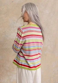 Kofta "Esme" i ekologisk/återvunnen bomull - flerfärgad/randig