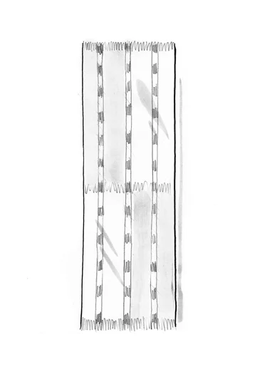 Löpare "Ira" i ekologisk bomull - koppar