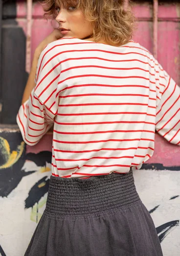 Vävd kort kjol "Ines" i ekologisk bomull - grafit