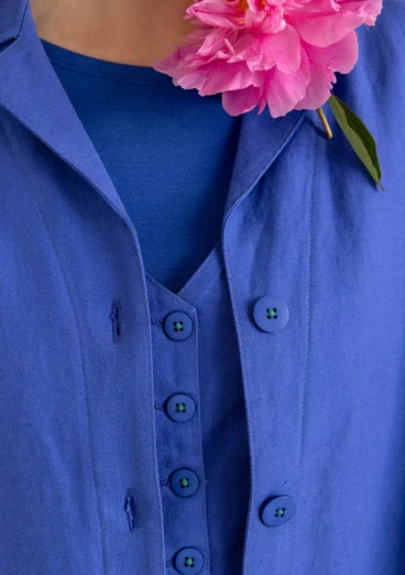 Vävd jacka ”Esme” i bomull/lin - lupin