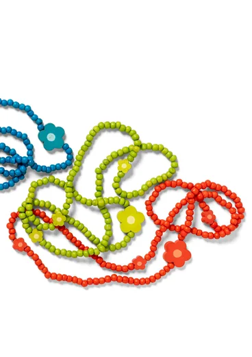 Halsband "Mira" i ben/återvunnet trä - chili