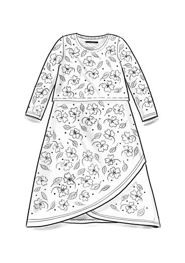 Trikåklänning "Hibiscus" i lyocell/elastan - indigoblå