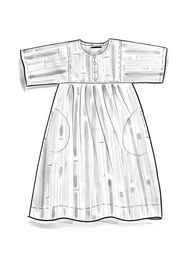 Vävd klänning "Violet" i bomull/siden - lupin