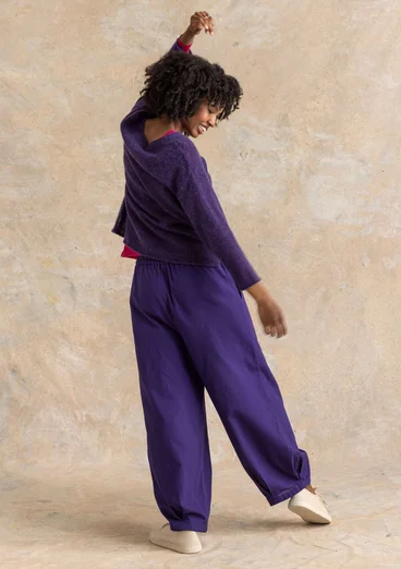 Vävd byxa ”Vendela” i ekologisk bomull - natthimmel