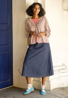 Vävd blus "Juliette" i viskos - ljus persika