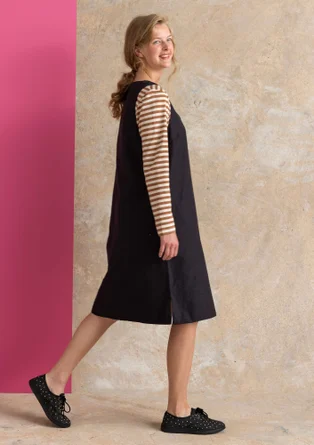 Vävd klänning ”Esme” i bomull/lin - svart