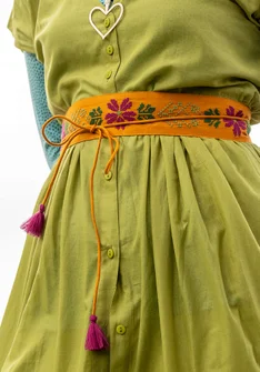 Mönstrat bälte "Cross" i eklogiskt bomull - senap