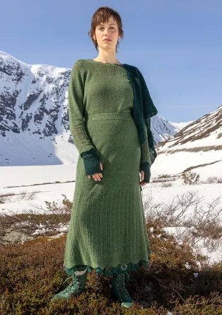 Torgvante "Forgetmenot" i alpackamix - mörk jaspis/melange