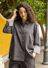 Vävd jacka "Ines" i ekologisk bomull - grafit