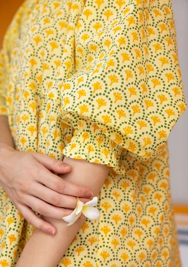 Vävd blus "Neela" i ekologisk bomull - solstråle