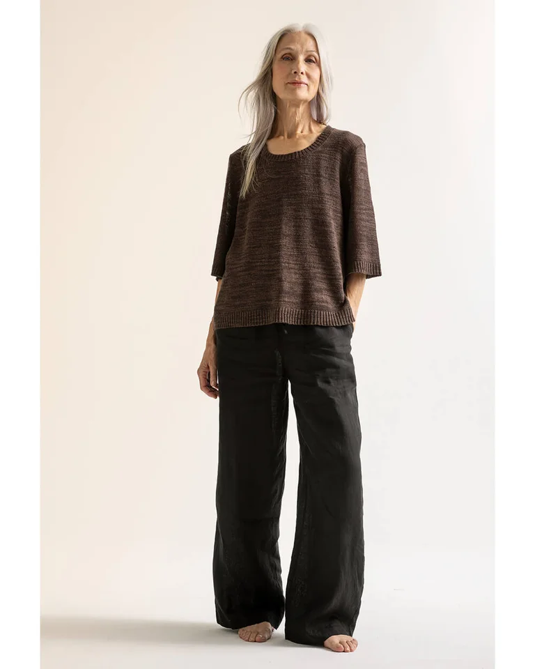 “Seraj” woven pants in linen