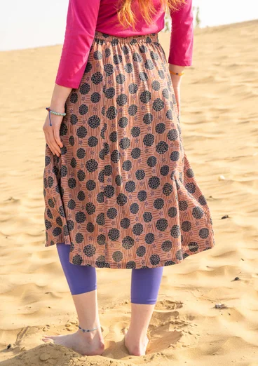 Vävd kjol "Gjusta" i ekologisk bomull - gammelrosa