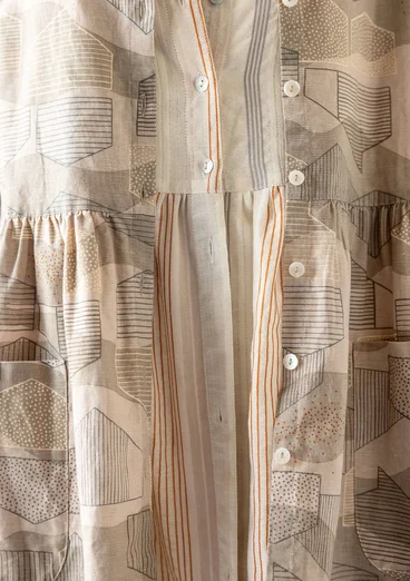 Blus "Alaska" i ekologisk bomull/lin - mullvad