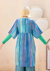 Vävd klänning "Violet" i bomull/siden - lupin