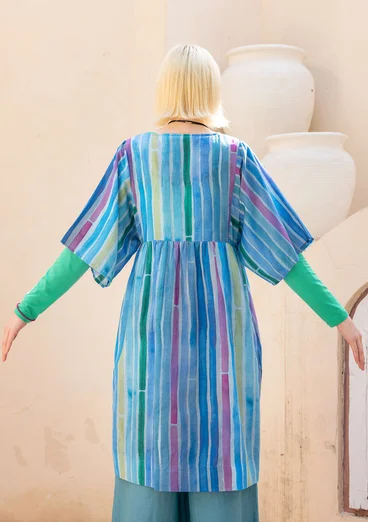 Vävd klänning "Violet" i bomull/siden - lupin