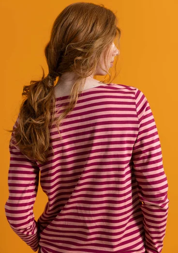 Basrandstop i ekologisk bomull - cyklamen/körsbärsblom