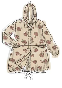 Parkas "Nice" i ekobomull - mörk natur