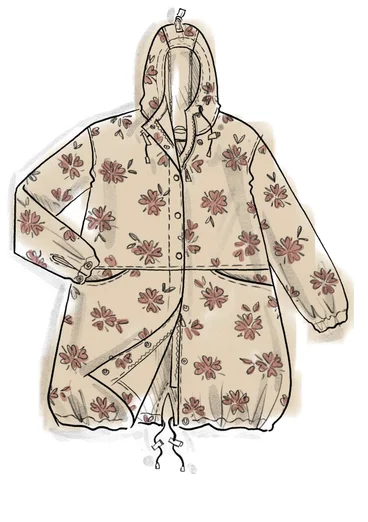 Parkas "Nice" i ekobomull - mörk natur
