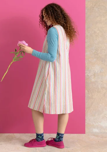 Vävd klänning ”Esme” i bomull/lin - flerfärgad/randig