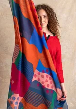 Sjal ”Ariel” i ekologisk bomull - stillahavsblå