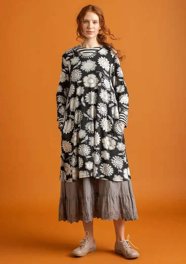 Trikåklänning "Sunflower" i lyocell/elastan - svart