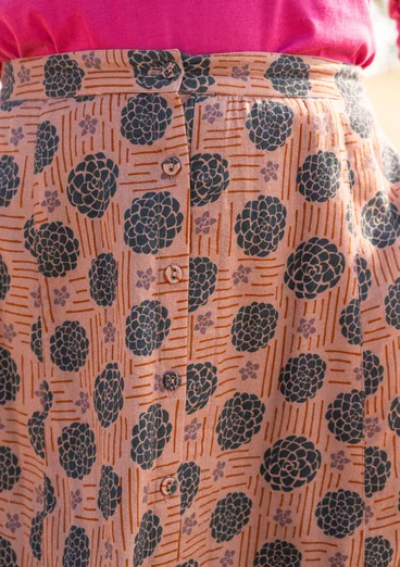 Vävd kjol "Gjusta" i ekologisk bomull - gammelrosa