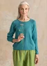 Tröja i ekologisk bomull/lyocell (teal L)