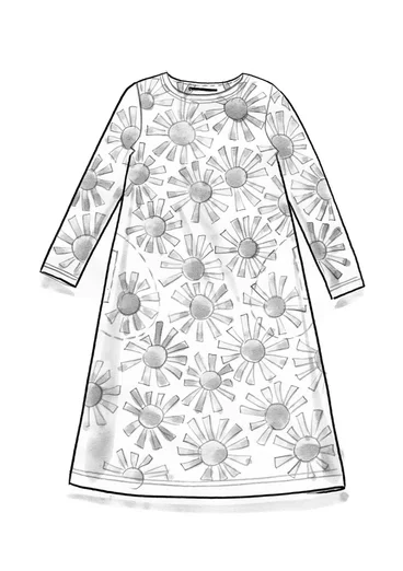 Mönstrad trikåklänning "Taiyoko" i lyocell/elastan - rooibos