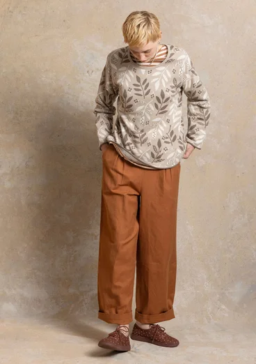 Tröja "Ophelia" i ekologisk/återvunnen bomull - mörk natur