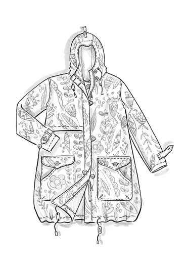 Parkas "Petronella" i återvunnen/ekologisk bomull - tranbär