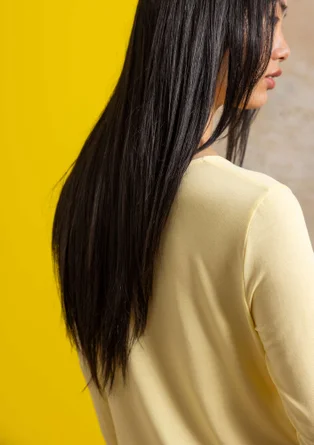 Trikåtop ”Bianca” i lyocell/elastan - pastellgul