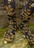 Blommiga sockor "Idun" (svart umbra L/XL)