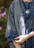 Vävd kimono ”Willow” i ekologisk bomull (indigo XXL)