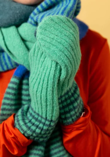 Tumvante "Stripe" i alpackamix - lotusgrön