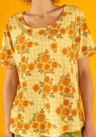 Trikå top "Rema" i ekologisk bomull - solstråle